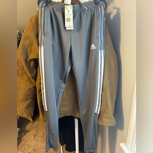 Adidas Women’s Soccer Pants - Gray with White Stripes - NWT - Small